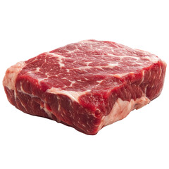 Obraz premium raw beef burger meat isolated on white or transparent background