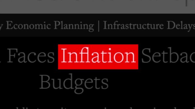 black and white inflation news article headline