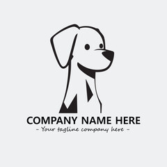 Dog illustration black and white for logo company vector image
