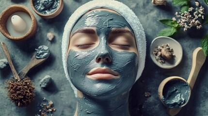 woman in mask on the face
