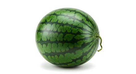 Young watermelon on a white background