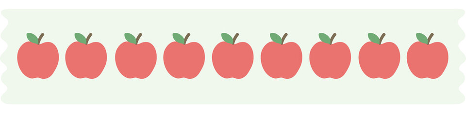 Apple Tape on Light Green Background