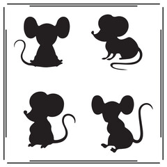 Rat silhouette, Rat illustration , Rat clipart, Rat vector , Rat icon , black Rat, Rat illustration on white background, Rat vector illustration ,