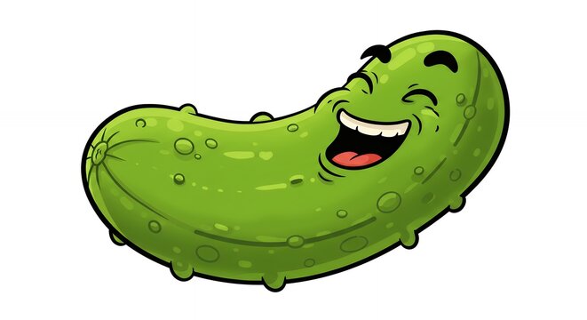 Funny cartoon pickle image