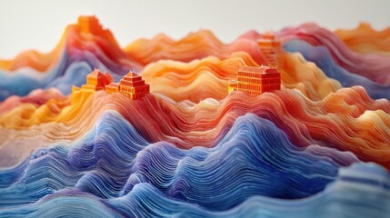 Abstract Topographical Representation with Layered Structures