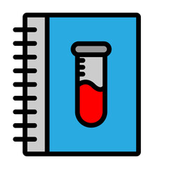 Lab Notebook Vector Filled Icon Design