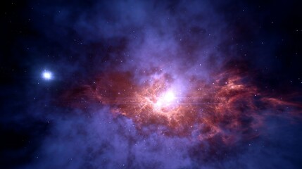 Obraz premium Generic Glowing Nebula View Star Distance Faint