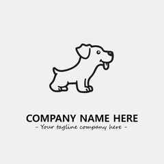 Dog illustration black and white for logo company vector image
