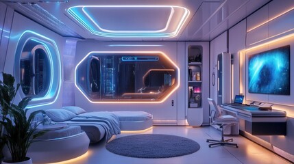 Futuristic Bedroom Design: A Space-Age Oasis