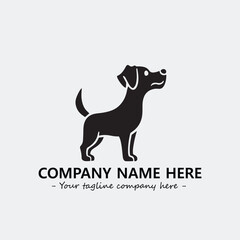 Dog illustration black and white for logo company vector image
