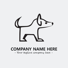 Dog illustration black and white for logo company vector image
