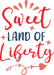  4th of july typography SVG design