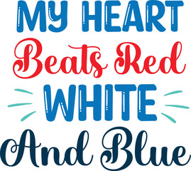  4th of july typography SVG design