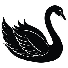 swan vector sihouette