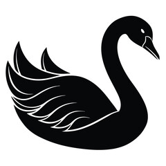 swan vector sihouette