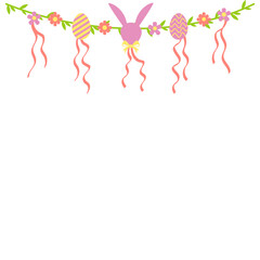 Colorful Easter Egg Hanging Border