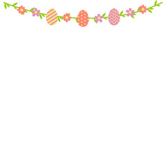 Colorful Easter Egg Hanging Border