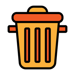 Rubbish Icon Vector Filled Icon Design