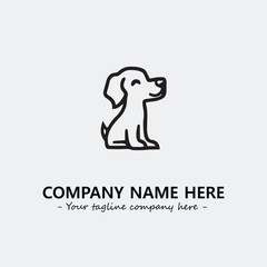Obraz premium Dog illustration black and white for logo company vector image 