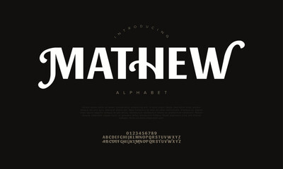 Bold Classic Serif Font Vector with Swash for Vintage Branding and Logo