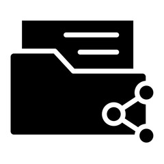 Share Folder Glyph Icon