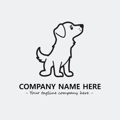 Obraz premium Dog illustration black and white for logo company vector image 