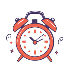 Simple vector illustration of an alarm clock 