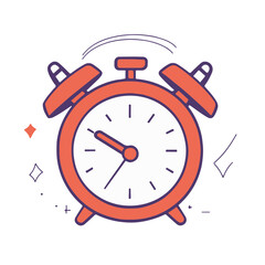 Simple vector illustration of an alarm clock 