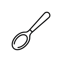 Spoon Outline Icon Vector Illustration For Culinary And Restaurant Designs