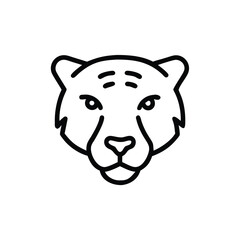 Minimalist Tiger Head Line Art For Logo Design And Branding Projects