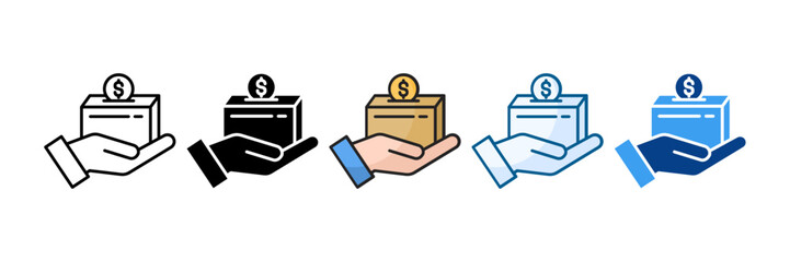 Crowdfunding Icon Set Multiple Style Collection