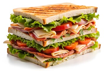 Delicious layered sandwich, perfect for a satisfying meal.