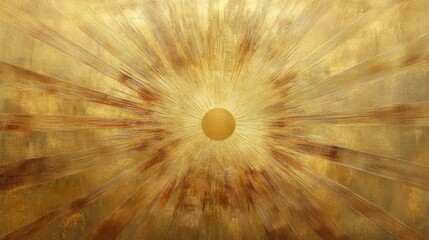 Golden Abstract Sunburst Texture Background