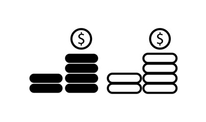 business growth icon set, money growth icons, vector file, company investment growth icon