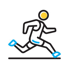 Vector multi color icon for Athlete