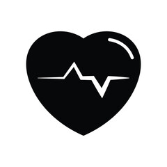 healthy heart logo icon illustration flat