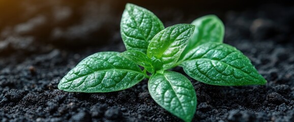 New Growth Emerging from Soil