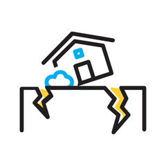 Vector multi color icon for Catastrophe