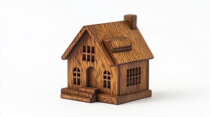 small wooden house model with intricate details and charming design