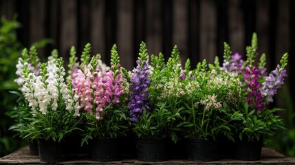 Obraz premium Vibrant lupine flowers in full bloom natural garden photography