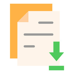 Obraz premium Download Document Flat Icon
