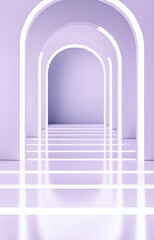 Fototapeta premium vector illustration of an empty corridor