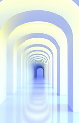 Fototapeta premium light blue corridor