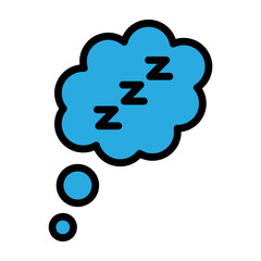 Zzz (Sleep Symbol) Vector Filled Icon Design