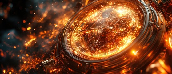 Fiery Mechanical Timepiece