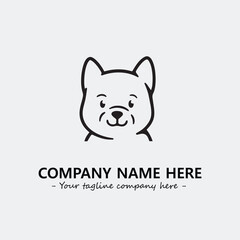 Dog illustration black and white for logo company vector image
