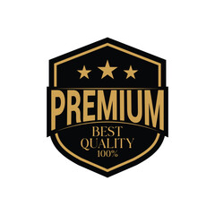 Obraz premium shield label badge premium best quality product design vector template