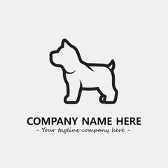 Dog illustration black and white for logo company vector image
