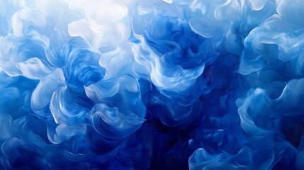 Fototapeta premium Abstract Blue Ink Swirl Texture Background