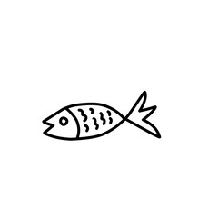 simple line doodle fish